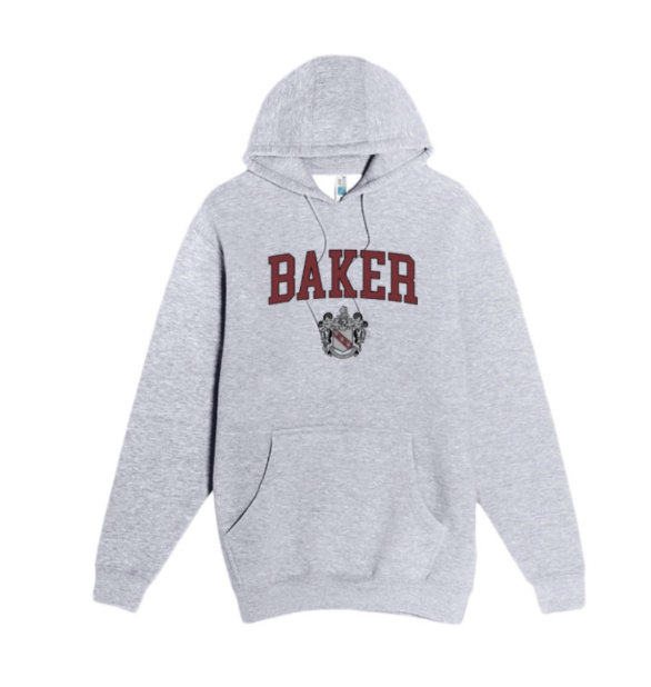 Grey Baker Embroidered Hoodie