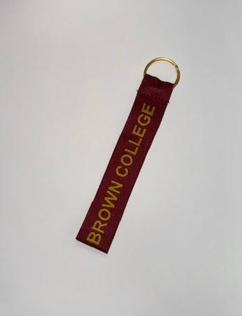 Brown College Wristlet Keychain
