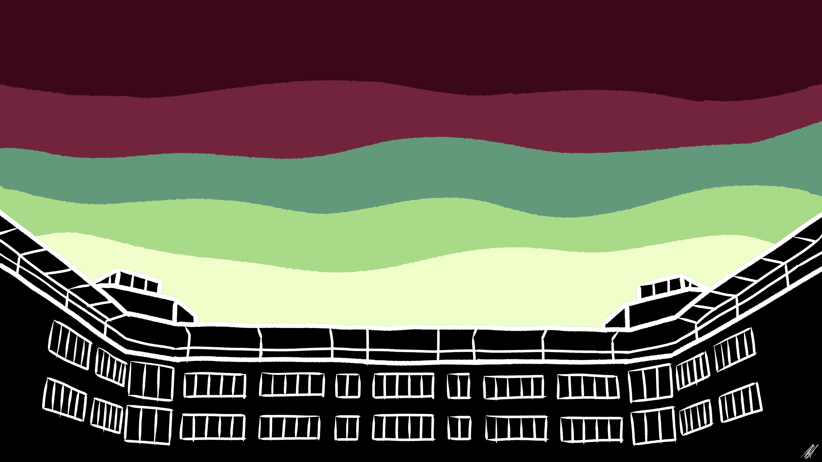 DuncQuad Skyline Sticker